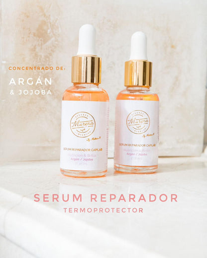 Serum Capilar Reparador con Argán y Jojoba - Brillo y Sedosidad Instantánea